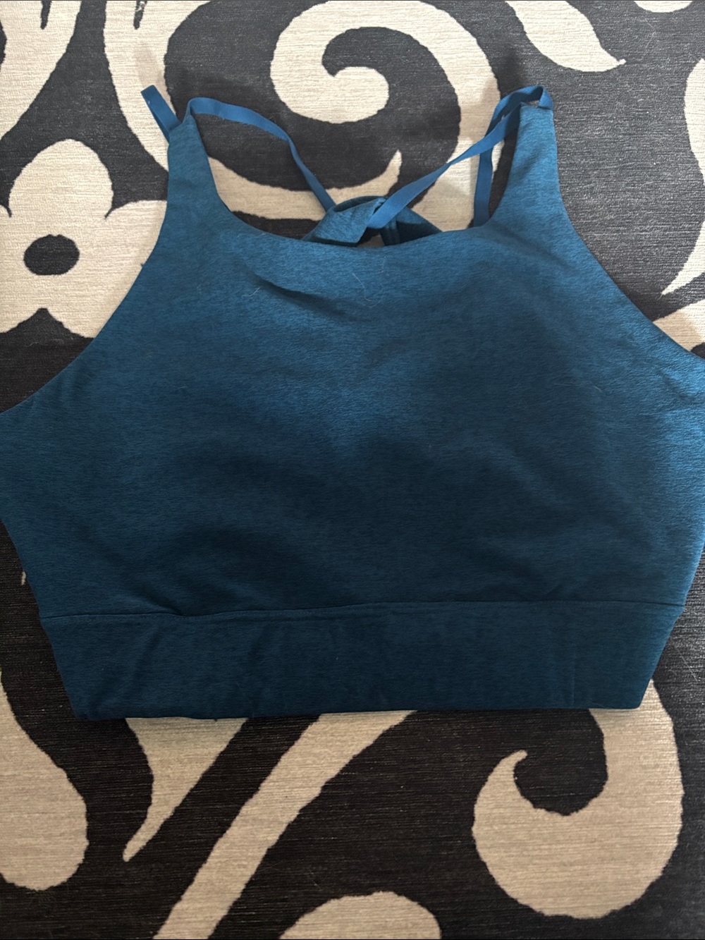 Teal Women's High-Neck Sports Bralette